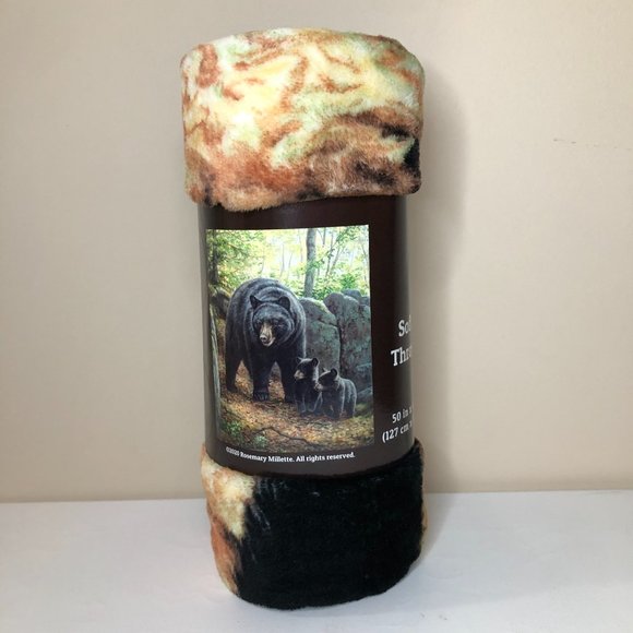 Bedding Black Bear And Cubs Throw Blanket Super Soft Poshmark